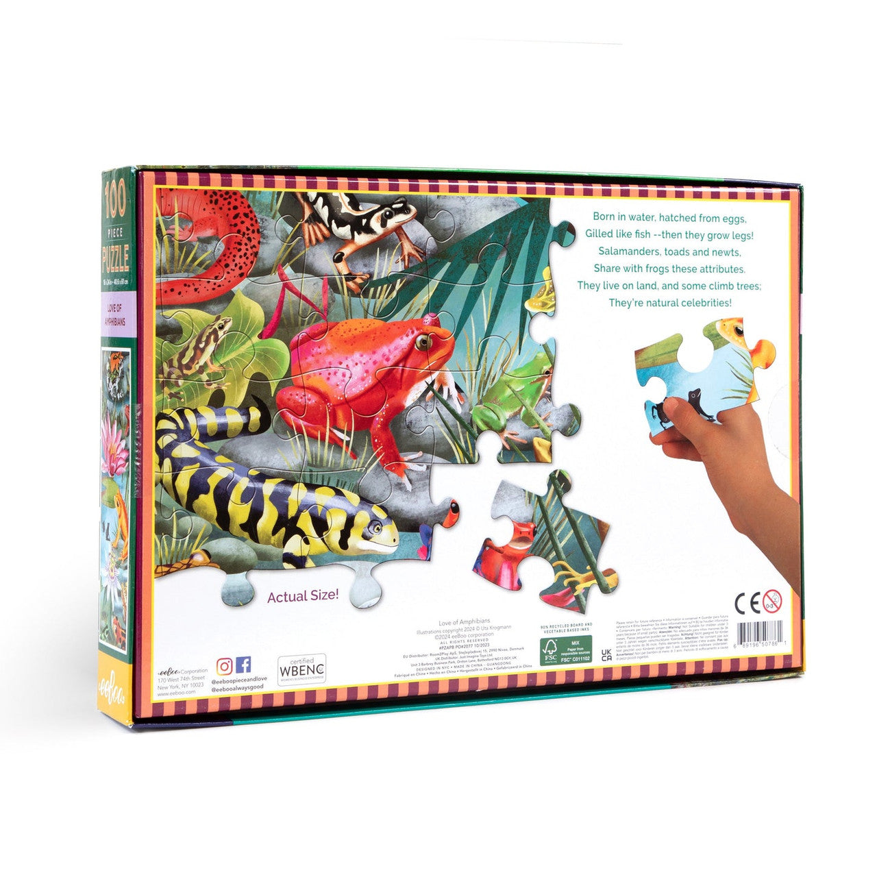 eeBoo 100pc - Love of Amphibians Puzzle