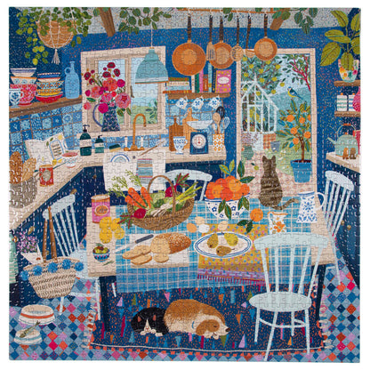 eeBoo 1000pc - Blue Kitchen Puzzle