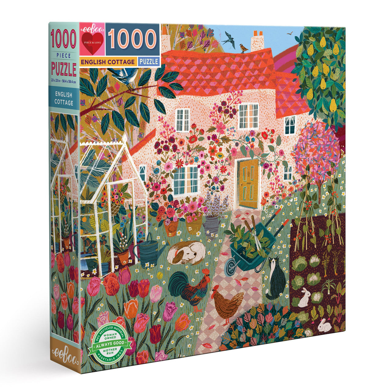 eeBoo 1000pc - English Cottage Puzzle
