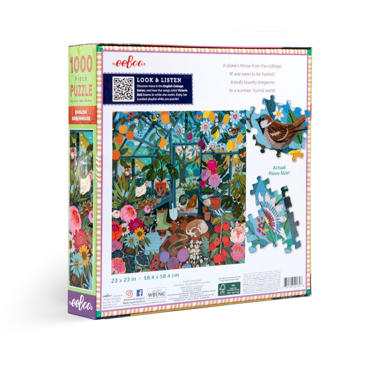 eeBoo 1000pc - English Greenhouse Puzzle