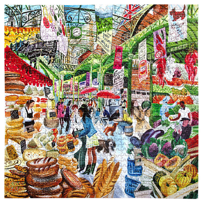eeBoo 1000pc - London Market Puzzle