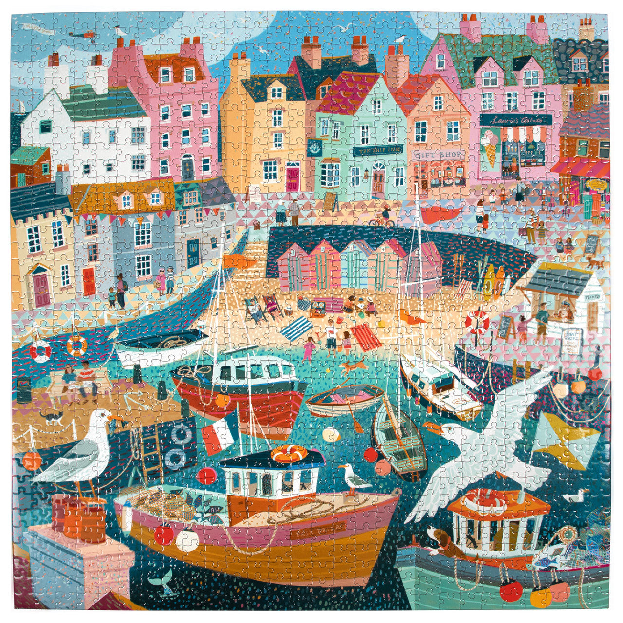 eeBoo 1000pc - Seaside Harbour Puzzle