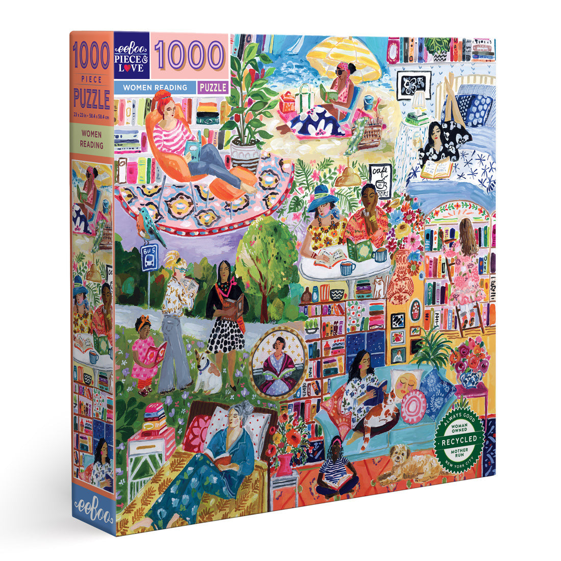 eeBoo 1000pc - Women Reading Puzzle