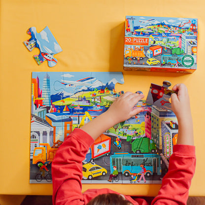 eeBoo 20pc - Vehicles Puzzle