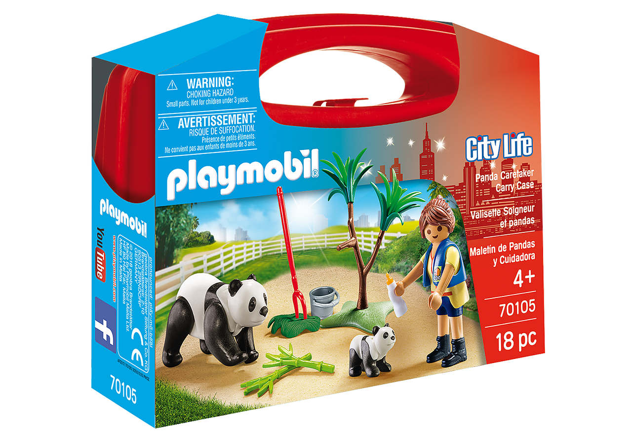 Playmobil City Life - Panda Caretaker Carry Case | 70105 | Discount Toy Co.
