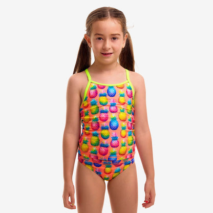 Funkita Toddler Girls Printed One Piece Pinky Piney Swimsuit Chlorine Resistant Swimwear