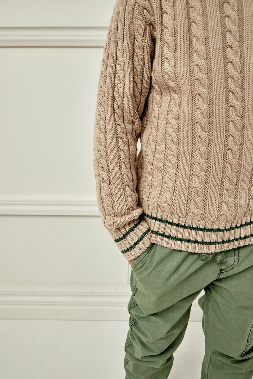 Milky - True Natural Cable Knit Jumper (sizes 2-7)