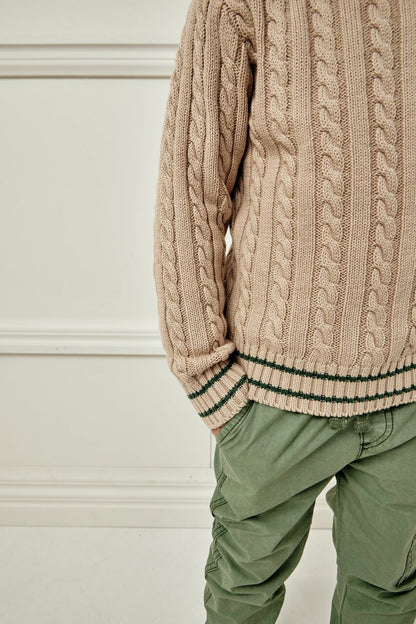 Milky - True Natural Cable Knit Jumper (sizes 2-7)