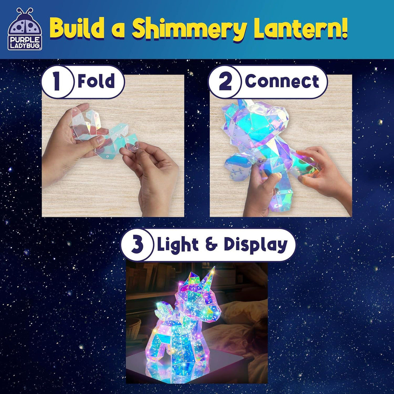 Prismic Build Your Own 3D Puzzle - Unicorn Lantern
