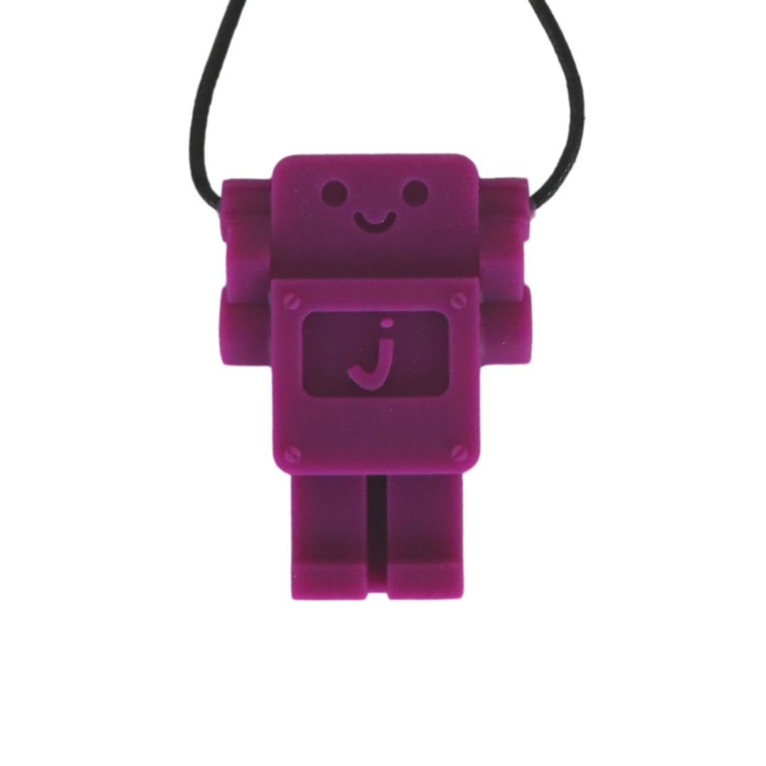 Jellystone Chewelry - Robot Pendant - Purple Grape