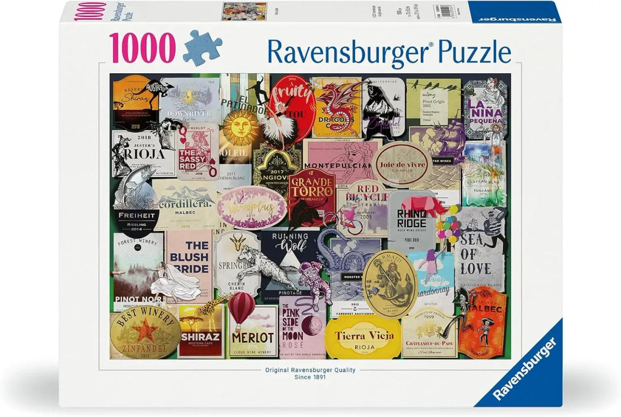 Ravensburger 1000pc -  Wine Labels
