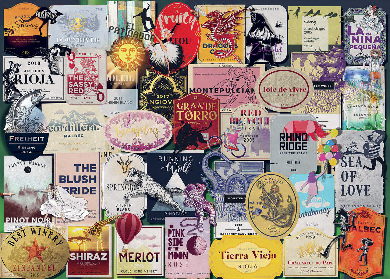 Ravensburger 1000pc - Wine Labels Puzzle