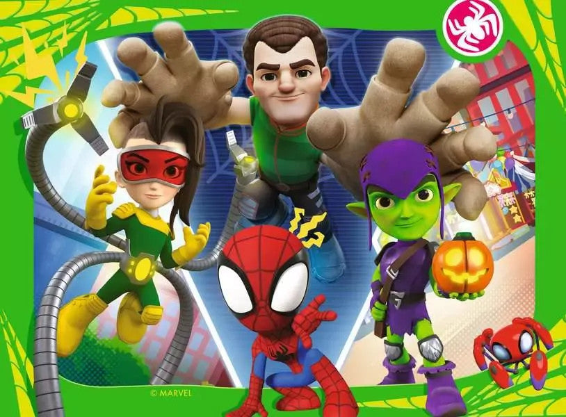 Ravensburger  -  Spidey & His Amazing - It's Spidey Time! 4 in a Box - 12, 16, 20, 24pc Puzzles