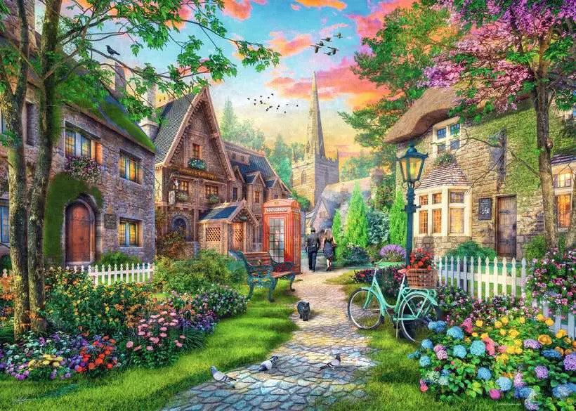 Ravensburger 1000pc - Down the Lane No. 4 - Church Lane Puzzle
