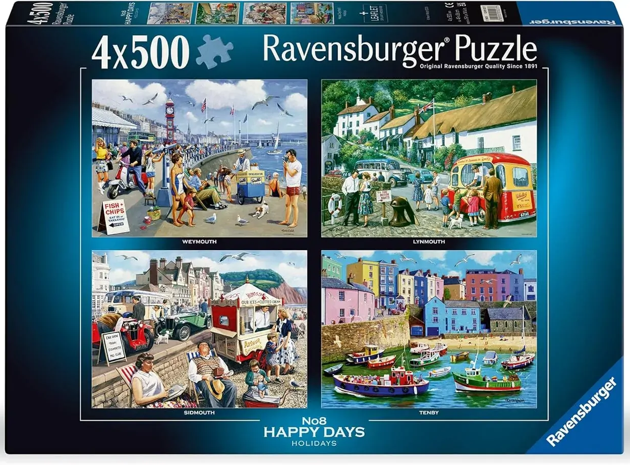 Ravensburger 4 x 500pc - Happy Days No 8 Holiday Puzzle