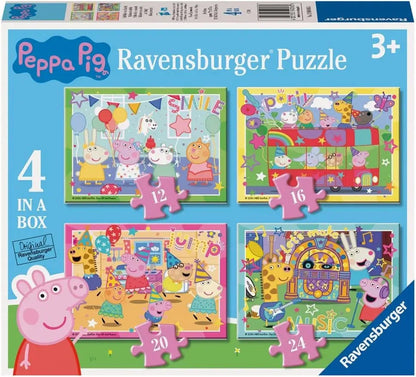 Ravensburger  -  Peppa Pig 4 in a Box - 12, 16, 20, 24pc Puzzles