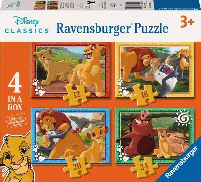 Ravensburger  - Disney The Lion King 4 in a Box - 12, 16, 20, 24pc