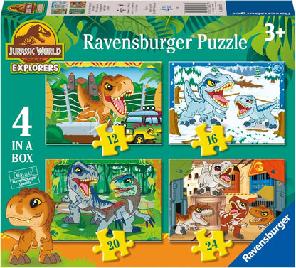 Ravensburger - Jurassic World Explorers 4 in a Box - 12, 16, 20, 24pc Puzzles