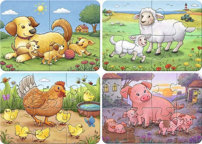 Ravensburger - My First Puzzles - Animal Families 2, 4, 6, 8 pc