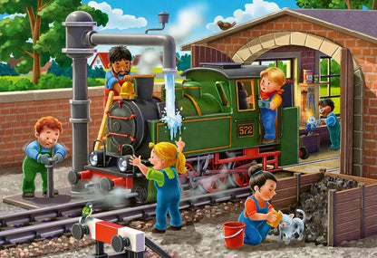 Ravensburger 2x24pc - Planes and Trains Puzzle