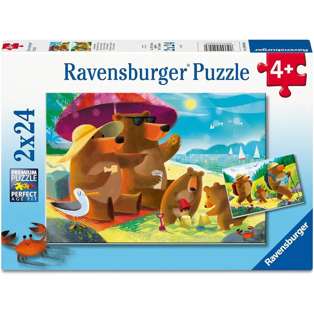 Ravensburger 2x24pc - Bear Family Vacations Puzzle
