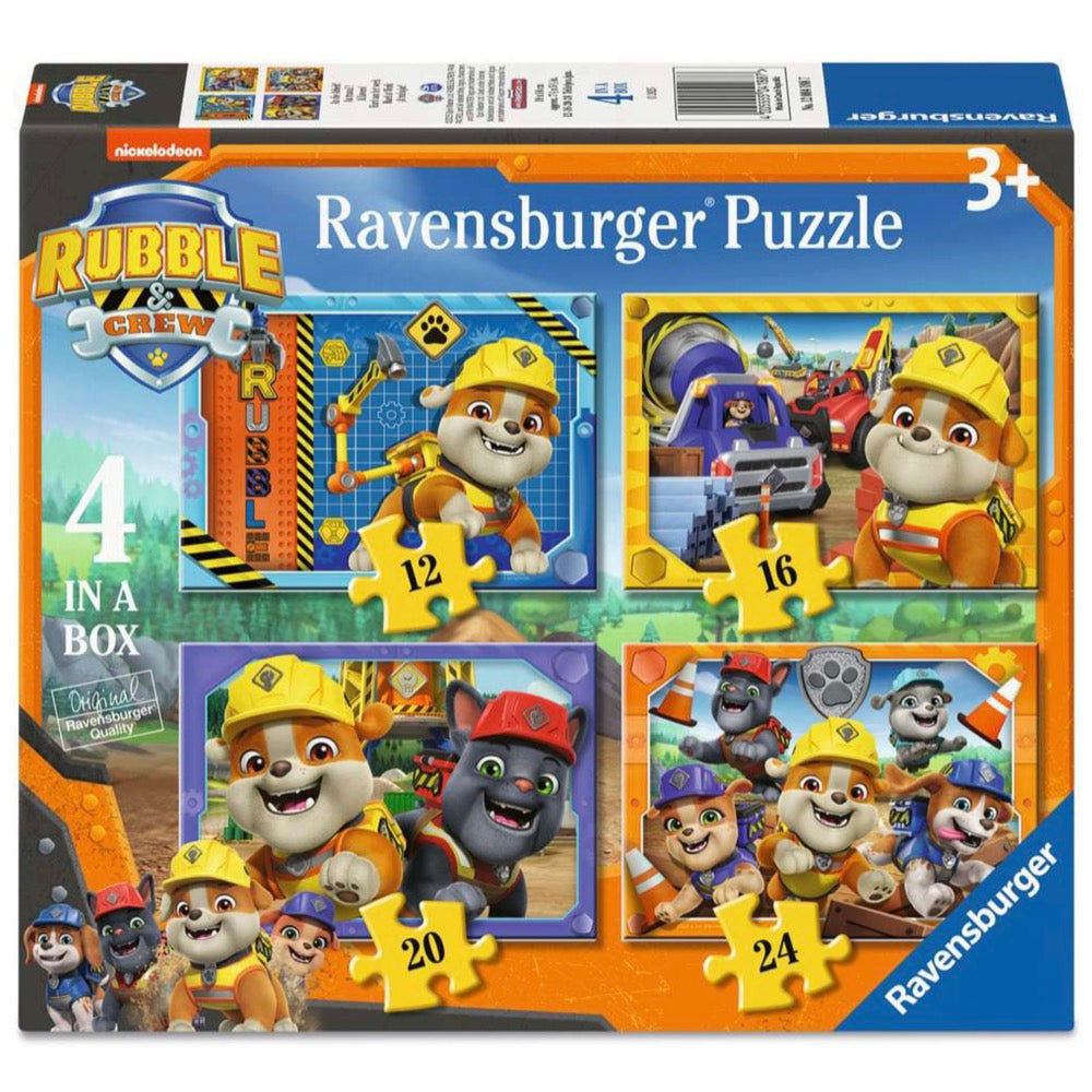 Ravensburger - Rubble & Crew 4 in a Box - 12, 16, 20, 24pc Puzzles