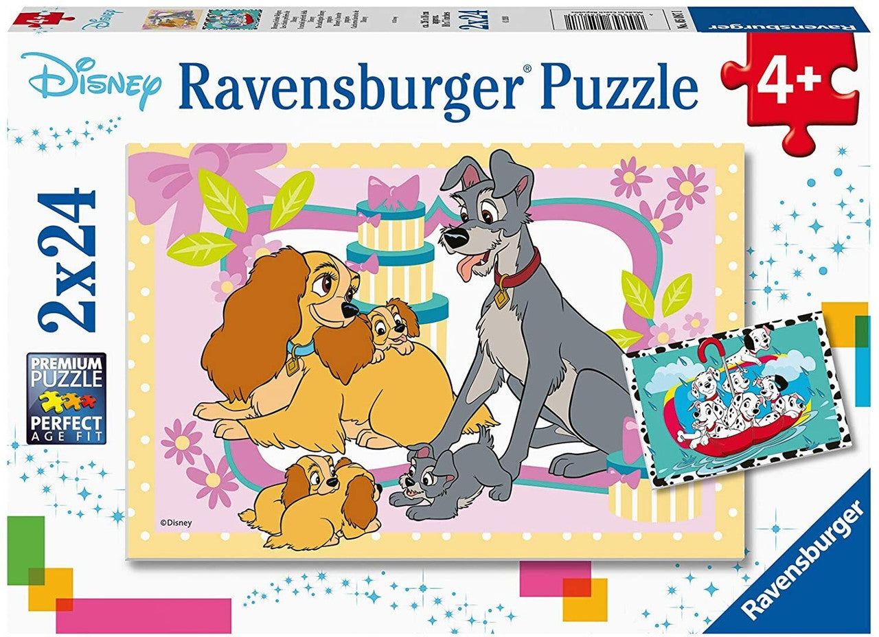 Ravensburger 2x24pc- Disney's Favourite Puppies Puzzle