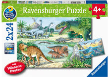 Ravensburger 2x24pc - Dinosaurs of land and sea