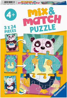 Ravensburger 3x24pc - Animal Rock! Mix & Match Puzzle