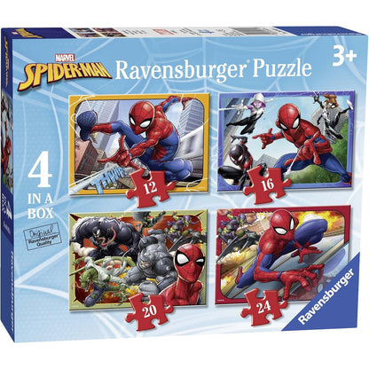 Ravensburger  - Spider-Man puzzle - 4 in a Box - 12, 16, 20, 24pc