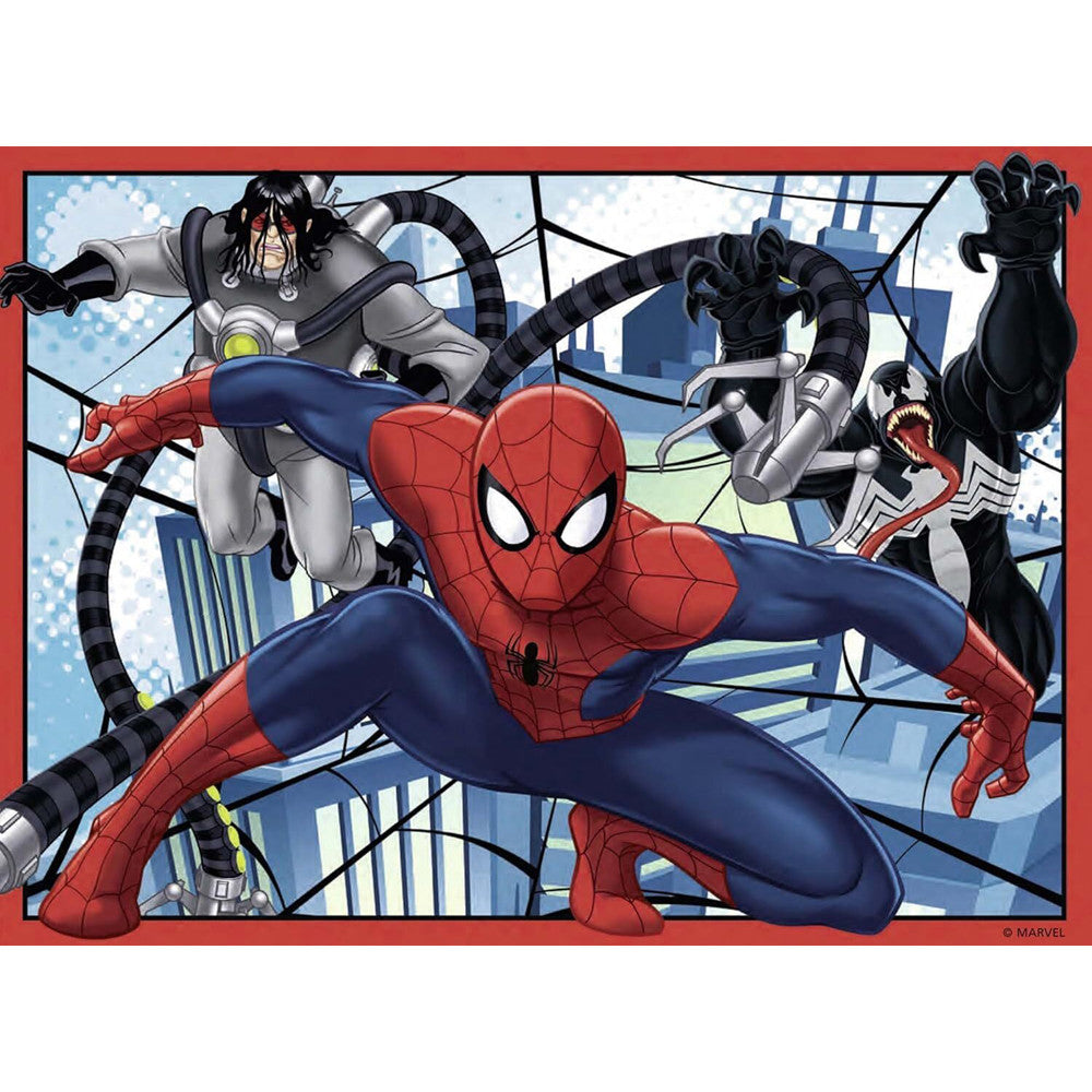 Ravensburger - Marvel Ultimate Spider-Man 4 In A Box Puzzles - 12, 16, 20, 24pc