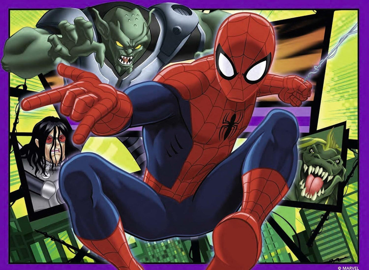 Ravensburger - Marvel Ultimate Spider-Man 4 In A Box Puzzles - 12, 16, 20, 24pc