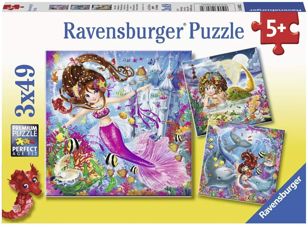 Ravensburger 3x49pc - Charming Mermaids Puzzle