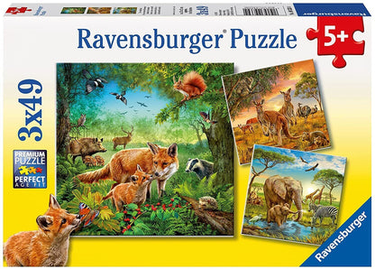 Ravensburger 3x49pc - Animals of the Earth Puzzle