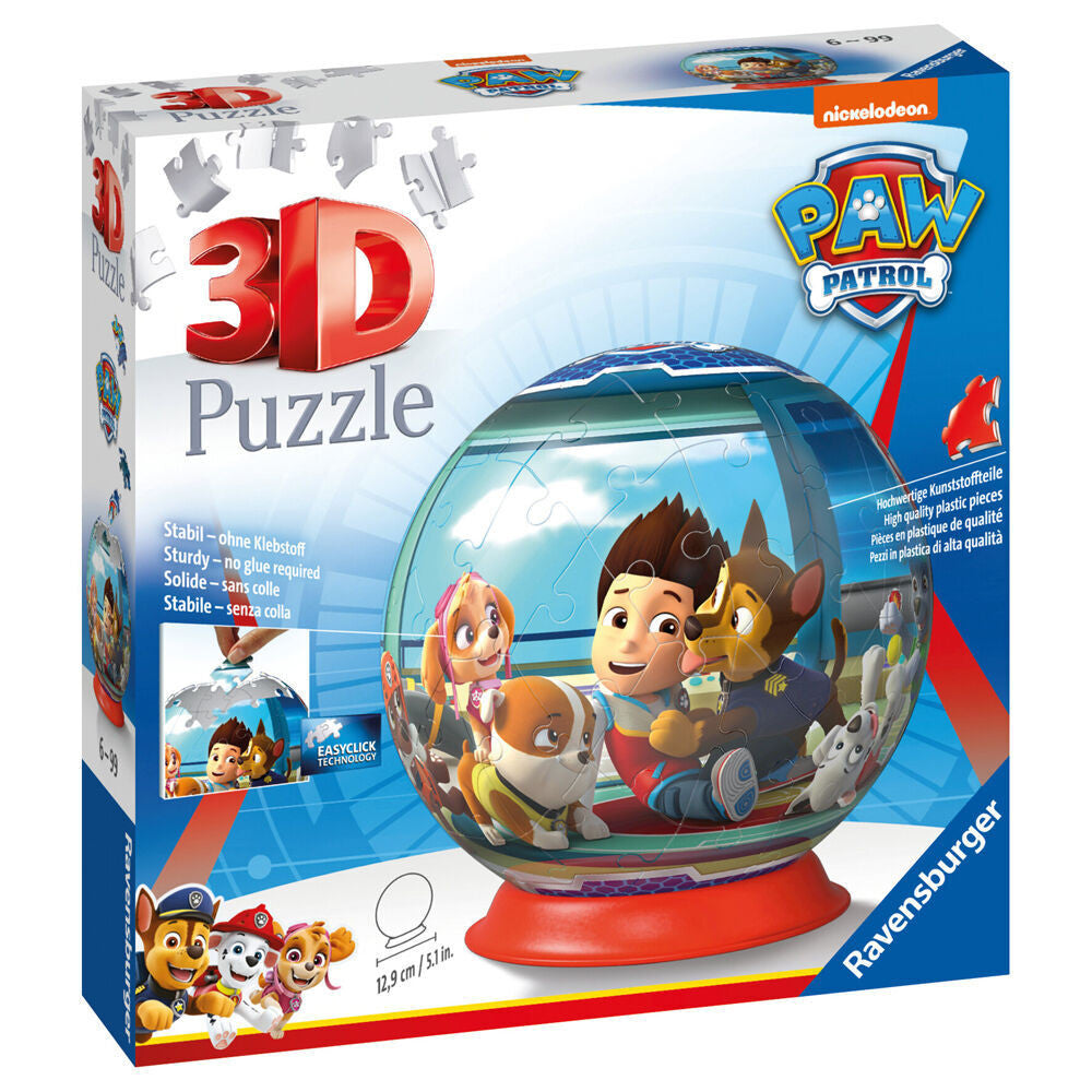 Ravensburger 72pc - 3D Puzzleball Paw Patrol Puzzle