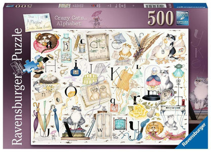 Ravensburger 500pc - Crazy Cats Alphabet