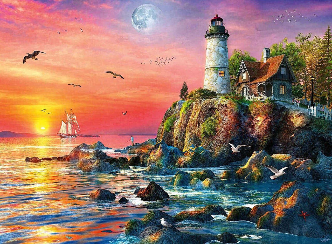 Ravensburger 500pc - Lighthouse at Sunset Puzzle