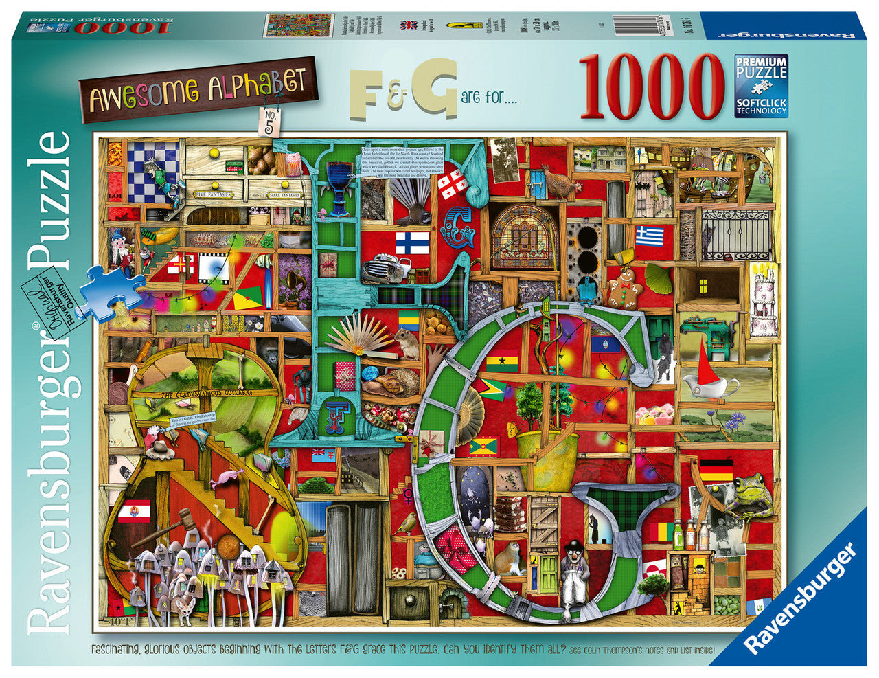 Ravensburger 1000pc - Awesome Alphabet F&G by Colin Thompson