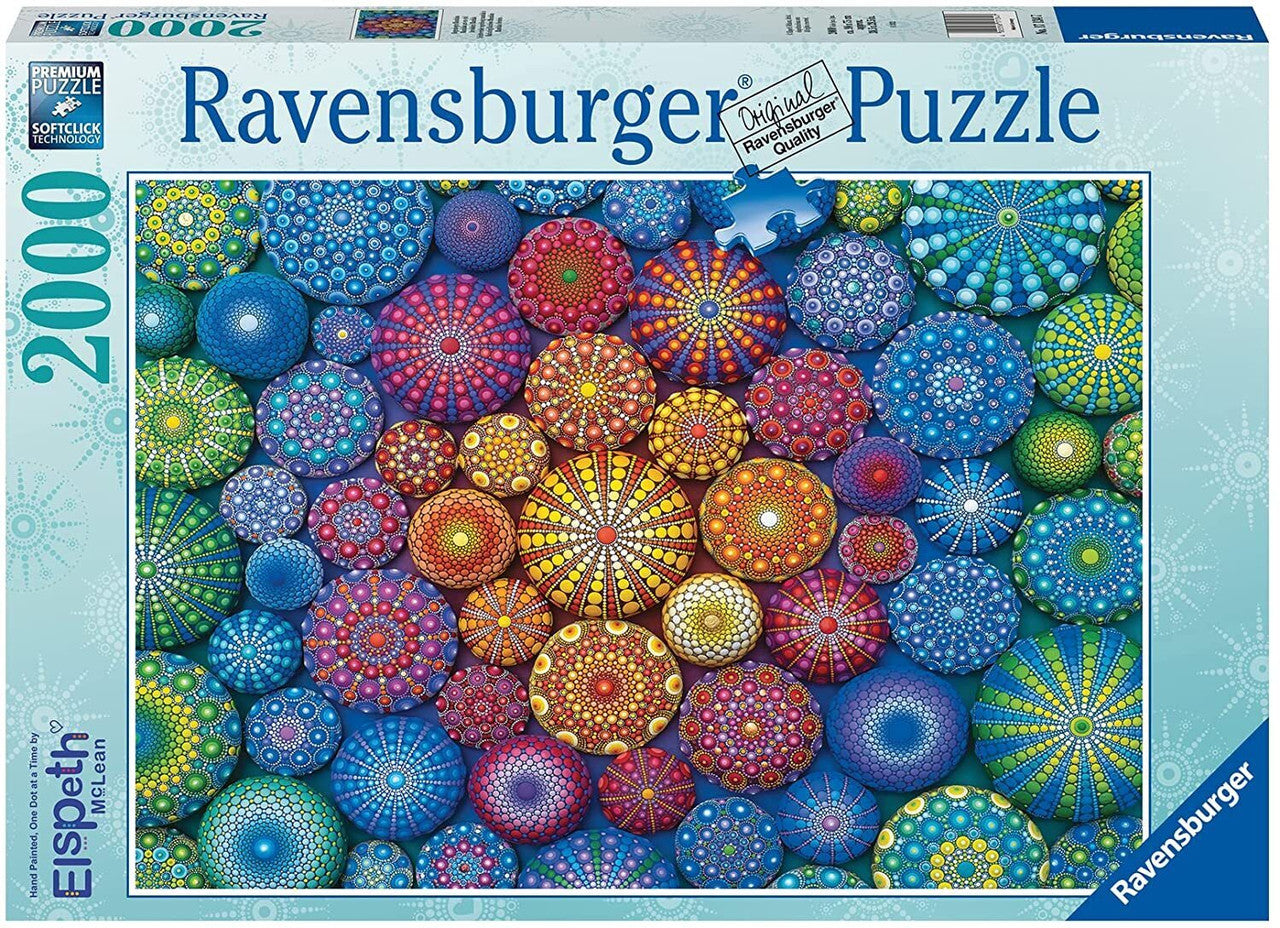 Ravensburger 2000pc - Radiating Rainbow Mandalas Puzzle