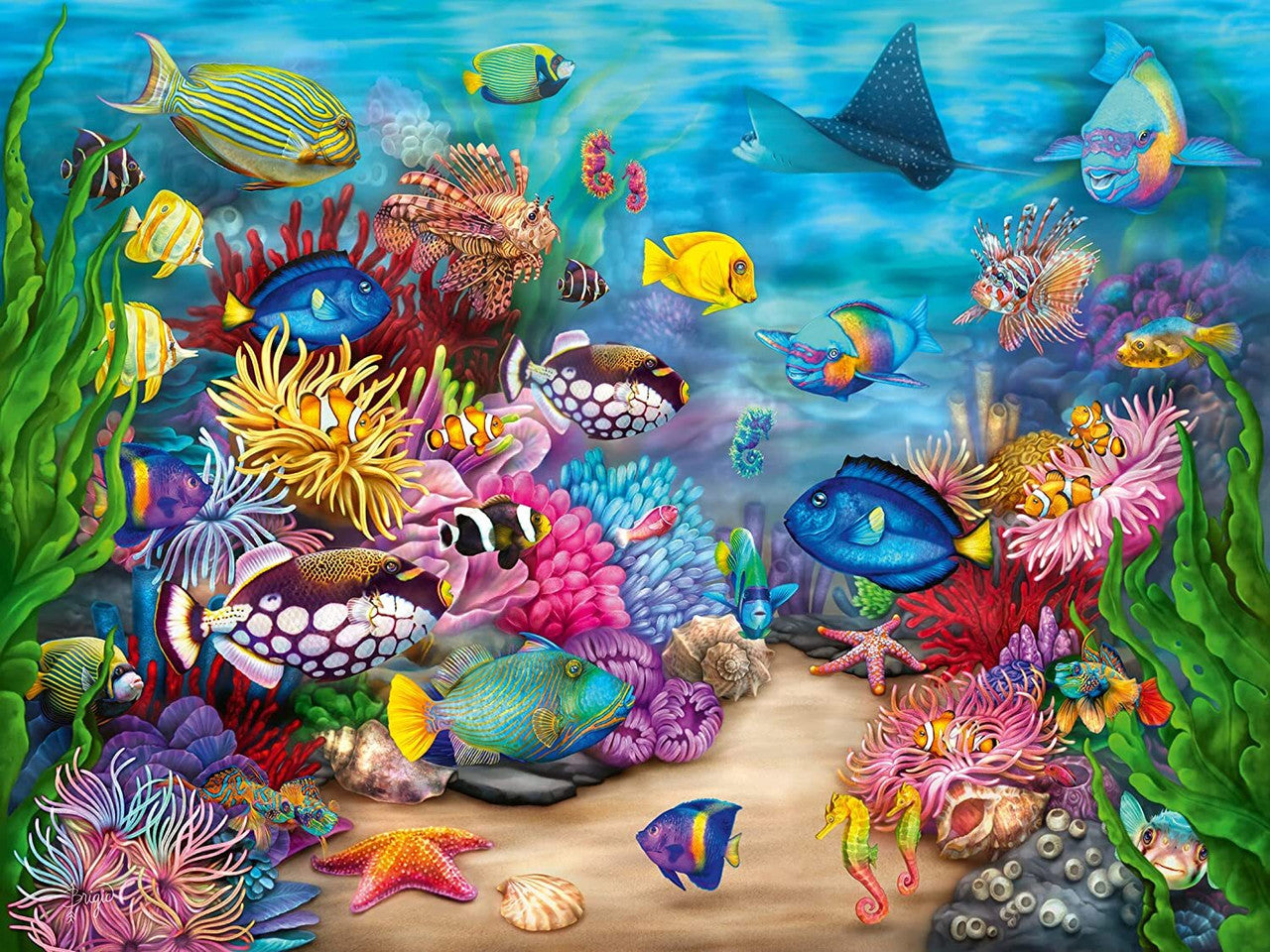 Ravensburger 750pc - Tropical Reef Life Large Format Puzzle