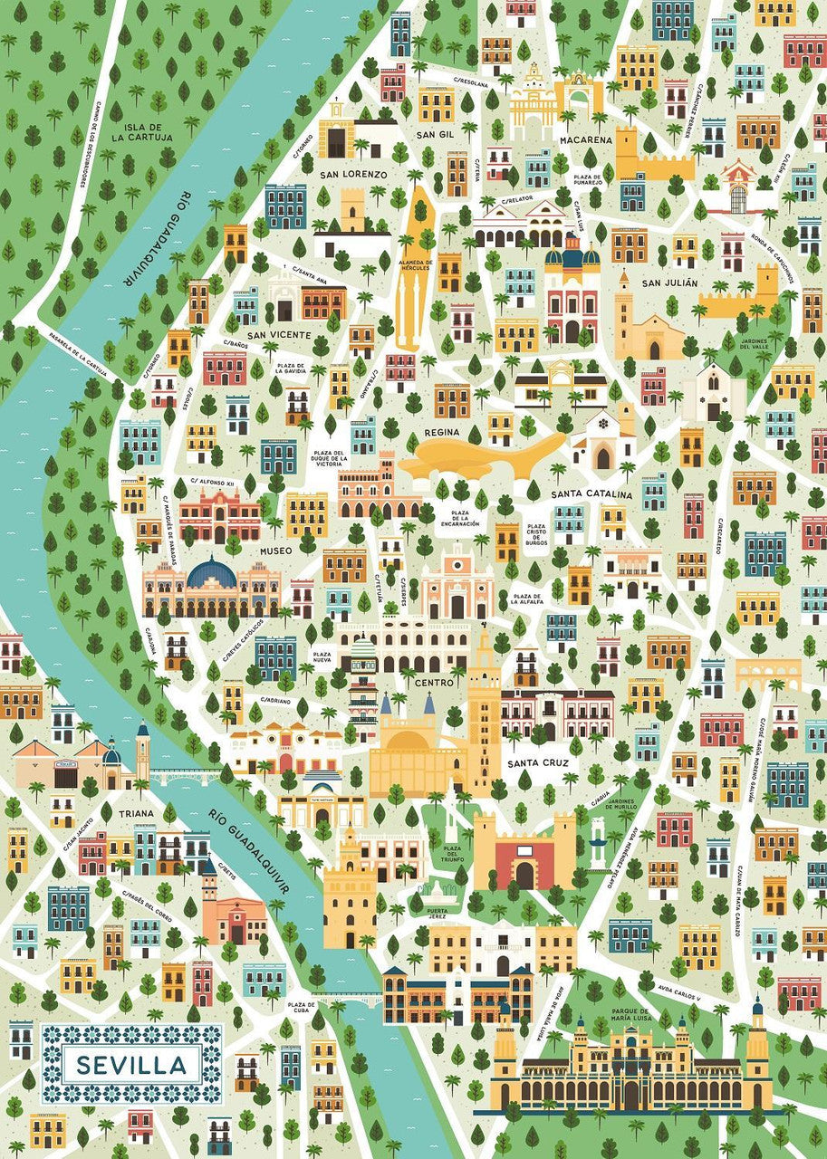 Ravensburger 1000pc - Map of Seville Puzzle