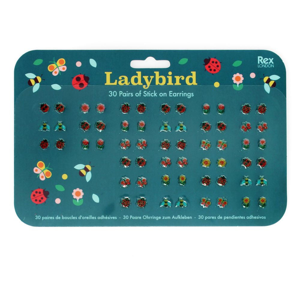 Rex London - Stick on Earrings – Ladybird