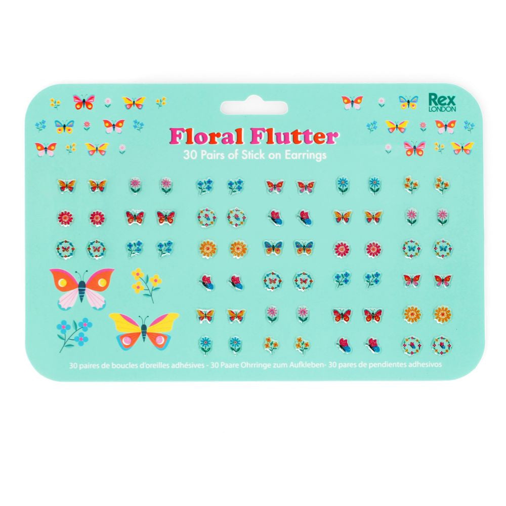 Rex London - Stick on Earrings – Floral Flutter