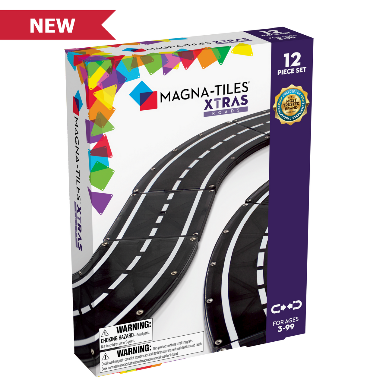 MAGNA-TILES - XTRAS: Roads 12-Piece Set
