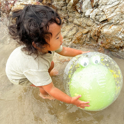 Sunnylife - 3D Inflatable Beach Ball - Cookie the Croc Light Khaki