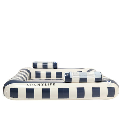 Sunnylife - Luxe Twin Hammock Float - Le Weekend Navy Stripe