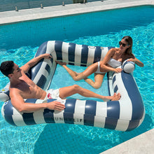 Sunnylife - Luxe Twin Hammock Float - Le Weekend Navy Stripe