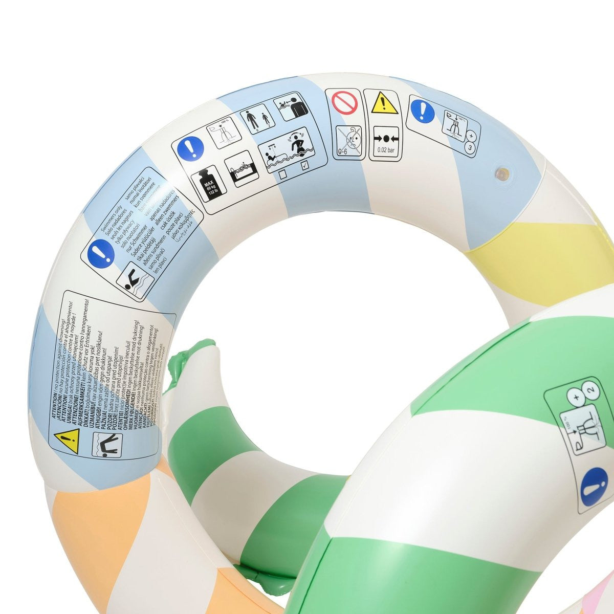 Sunnylife - Giant Inflatable Noodle - Poolside Sorbet Stripe