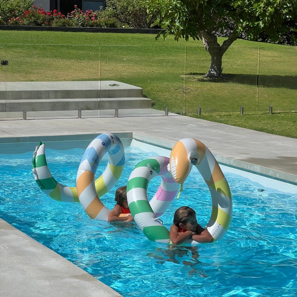 Sunnylife - Giant Inflatable Noodle - Poolside Sorbet Stripe