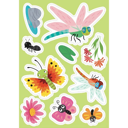 Sassi Stickers and Activities Book The Garden featuring colouring pages, mazes, garden animals and 60 reusable stickers
